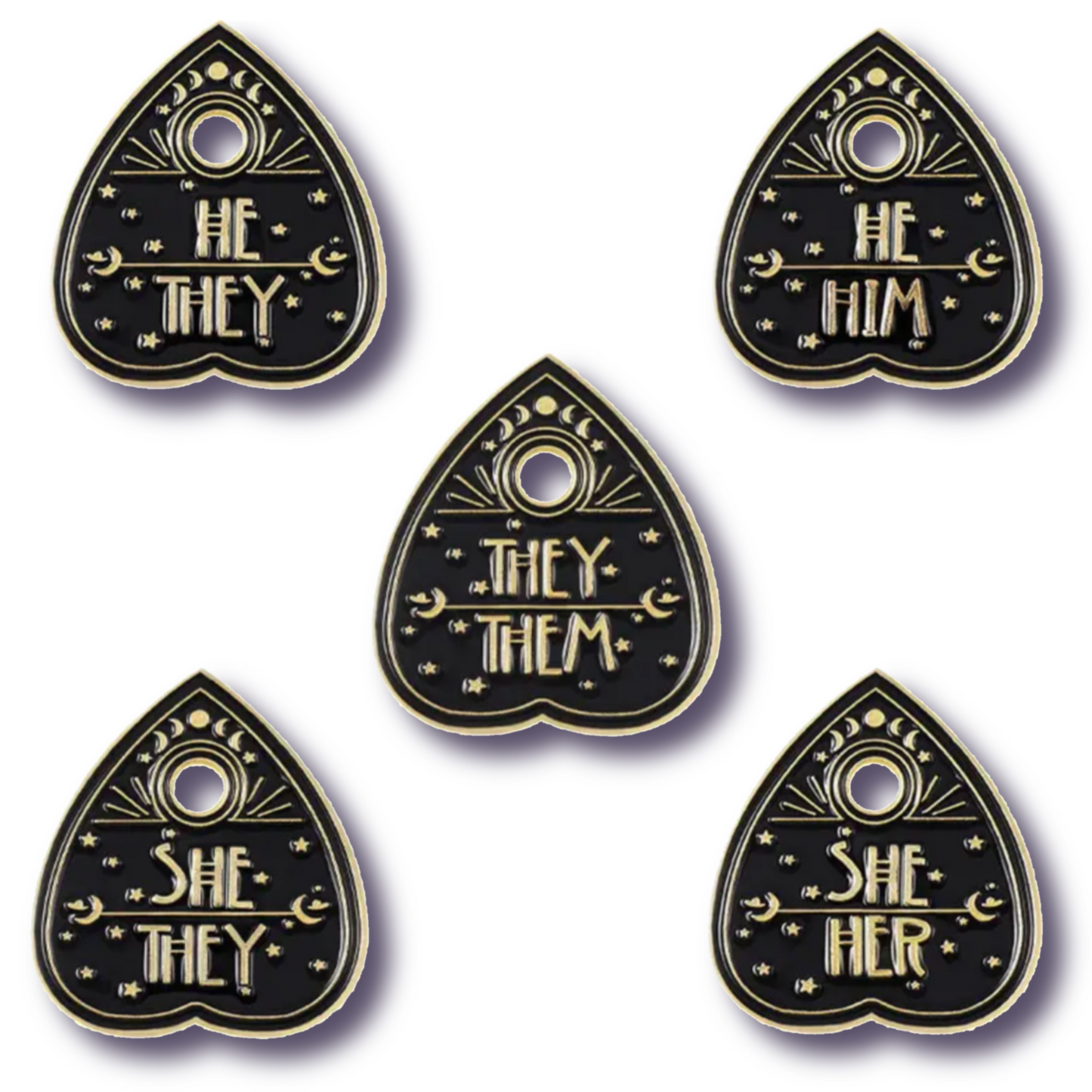 Pronoun Planchette Pin